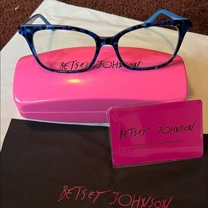 Betsey Johnson Blue Leopard Eyewear